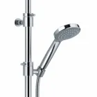 Colonna Doccia in Ottone Cromato con Soffione Rotondo Made in Italy - Griso Viadurini