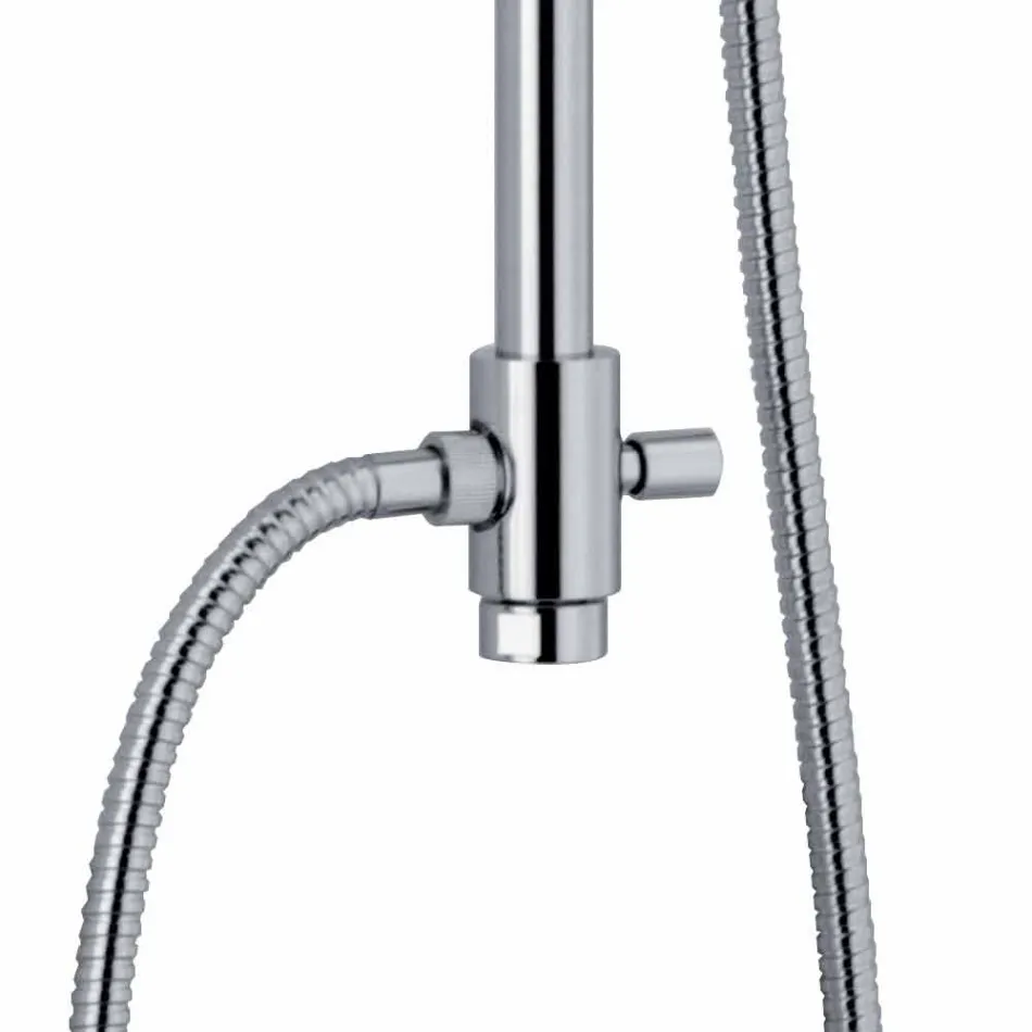 Colonna Doccia in Ottone Cromato Telescopica e Orientabile Made in Italy - Naspo Viadurini