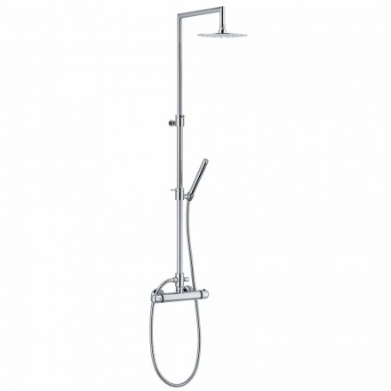 Colonna Doccia Moderna in Ottone Finitura Cromata Made in Italy - Gallo Viadurini