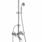Colonna Doccia Orientabile in Ottone con Gruppo Vasca Made in Italy - Fedrio Viadurini