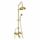 Colonna Doccia Orientabile in Ottone con Gruppo Vasca Made in Italy - Fedrio Viadurini