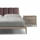 Comò 2 cassetti in legno massello di noce design moderno, Nino Viadurini