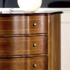 Comò 3 o 4 Cassetti in Legno Intarsiato di Lusso Made in Italy - Leonor Viadurini