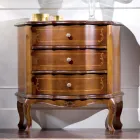 Comò 3 o 4 Cassetti in Legno Intarsiato di Lusso Made in Italy - Leonor Viadurini