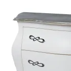 Comò Bombato con 3 Cassetti in Diverse Finiture Made in Italy - Gamad Viadurini