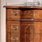 Comò Classico con 8 Cassetti in Legno Noce Bassano Made in Italy - Luxury Viadurini
