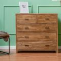 Comò in Teak Massello con 5 Cassetti - Tang