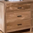 Comò in Teak Massello con 6 Cassetti - Muay Viadurini