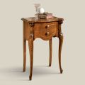 Comodino 2 Cassetti Classico in Legno Noce Bassano Made in Italy - Commodo