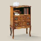 Comodino Classico in Legno di Noce con Cassetti Made in Italy - Elegant Viadurini