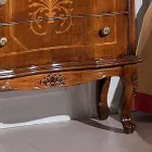 Comodino con 3 Cassetti in Legno di Noce Bassano Made in Italy - Luxury Viadurini