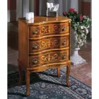 Comodino con Cassetti in Legno di Noce o Bianco Made in Italy - Elegant Viadurini