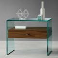 Comodino di Design Moderno in Vetro Extrachiaro Made in Italy– Segreto
