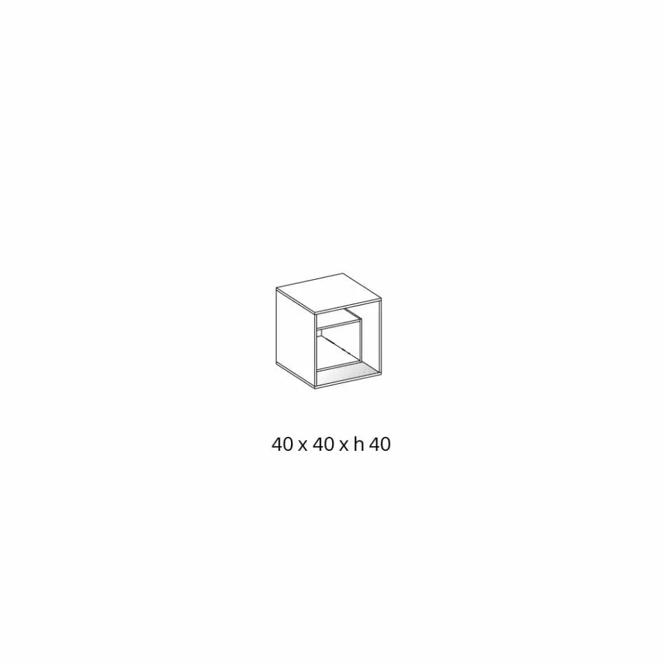 Comodino Tavolino in Vetro Fumè con Cassetto in Cuoio 2 Dimensioni - Linzy Viadurini