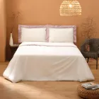 Completo Letto King Size in 100% Cotone e 10% Raso di Cotone - Dettaglio Viadurini