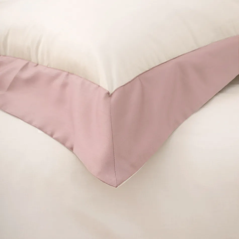Completo Letto King Size in 100% Cotone e 10% Raso di Cotone - Dettaglio Viadurini