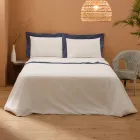 Completo Letto King Size in 100% Cotone e 10% Raso di Cotone - Dettaglio Viadurini