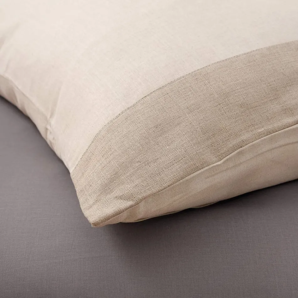 Completo Letto Matrimoniale in 90% Cotone e 10% Lino Made in Italy - Nestle Viadurini