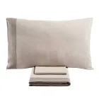 Completo Letto Matrimoniale in 90% Cotone e 10% Lino Made in Italy - Nestle Viadurini