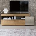 Composizione a Parete Moderna di Design in MDF Made in Italy - Kristin 