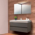 Mobile Bagno 120 cm, Specchio e Lavabo – Becky