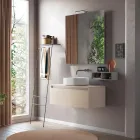 Composizione Bagno Completa di Lavabo, Specchio e Base Made in Italy - Dream Viadurini