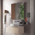 Composizione Bagno Completa di Lavabo, Specchio e Base Made in Italy - Dream