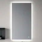 Composizione Bagno Composta da Mensola con Lavabo, Pensili e Specchio - Velaria Viadurini