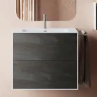 Composizione Bagno Composta da Specchio e Base Antigraffio Made in Italy - Kilos Viadurini