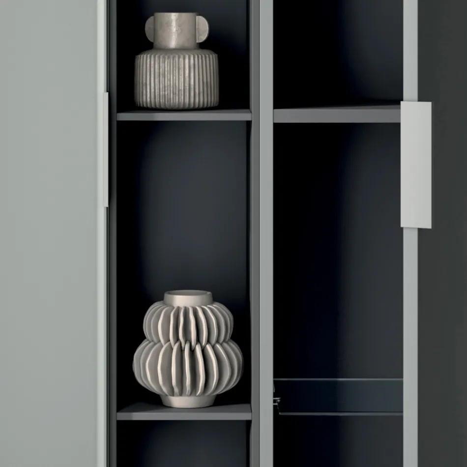 Composizione Bagno Comprensiva di 1 Base con 1 Cassetto, Lavabo e 2 Colonne - Orione Viadurini