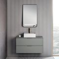 Composizione Bagno Comprensiva di 1 Base con 2 Cassetti, Lavabo e Specchio Led - Orione