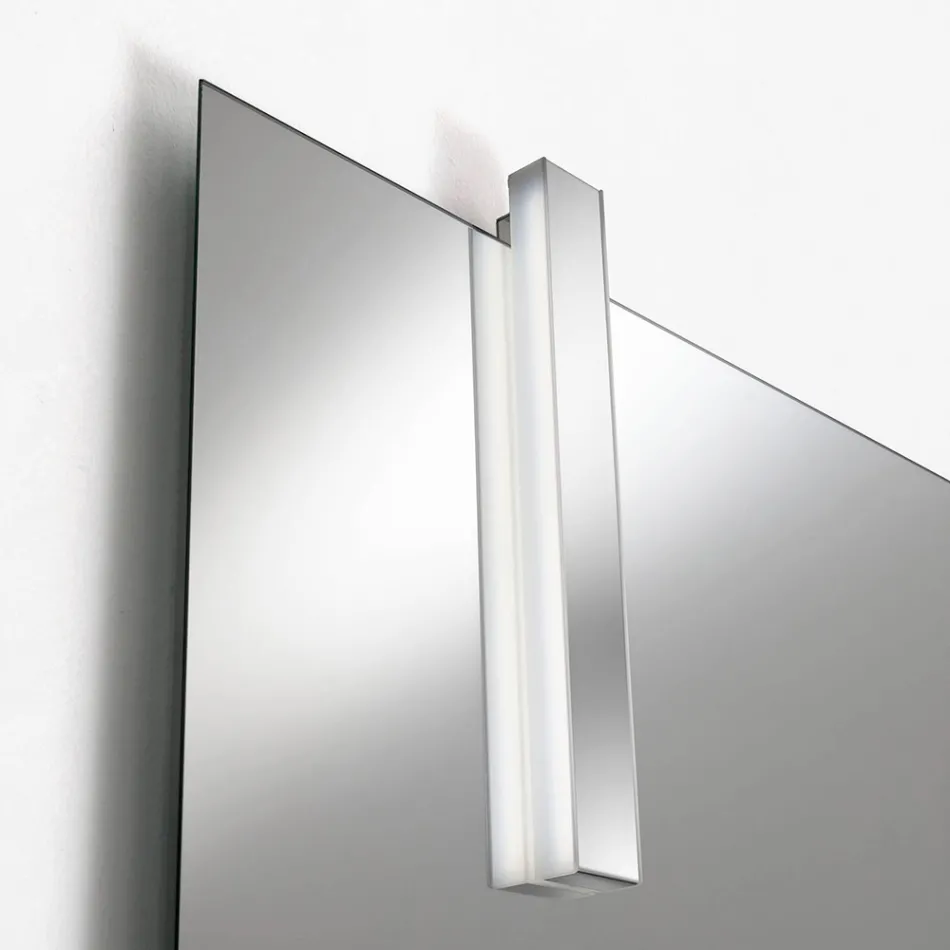 Composizione Bagno con 1 Cassetto, 2 Mensole in Quercia, Lavabo e Specchio - Titan Viadurini