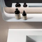 Composizione Bagno con 2 Cassetti, Lavabo Bianco, Specchio e Pensile - Elios Viadurini