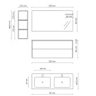 Composizione Bagno con Base Rovere Miele, Lavabo e Specchio Made in Italy - Kilos Viadurini