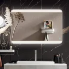 Composizione Bagno con Base, Specchio e Lavabo in Resina Made in Italy - Kilos Viadurini