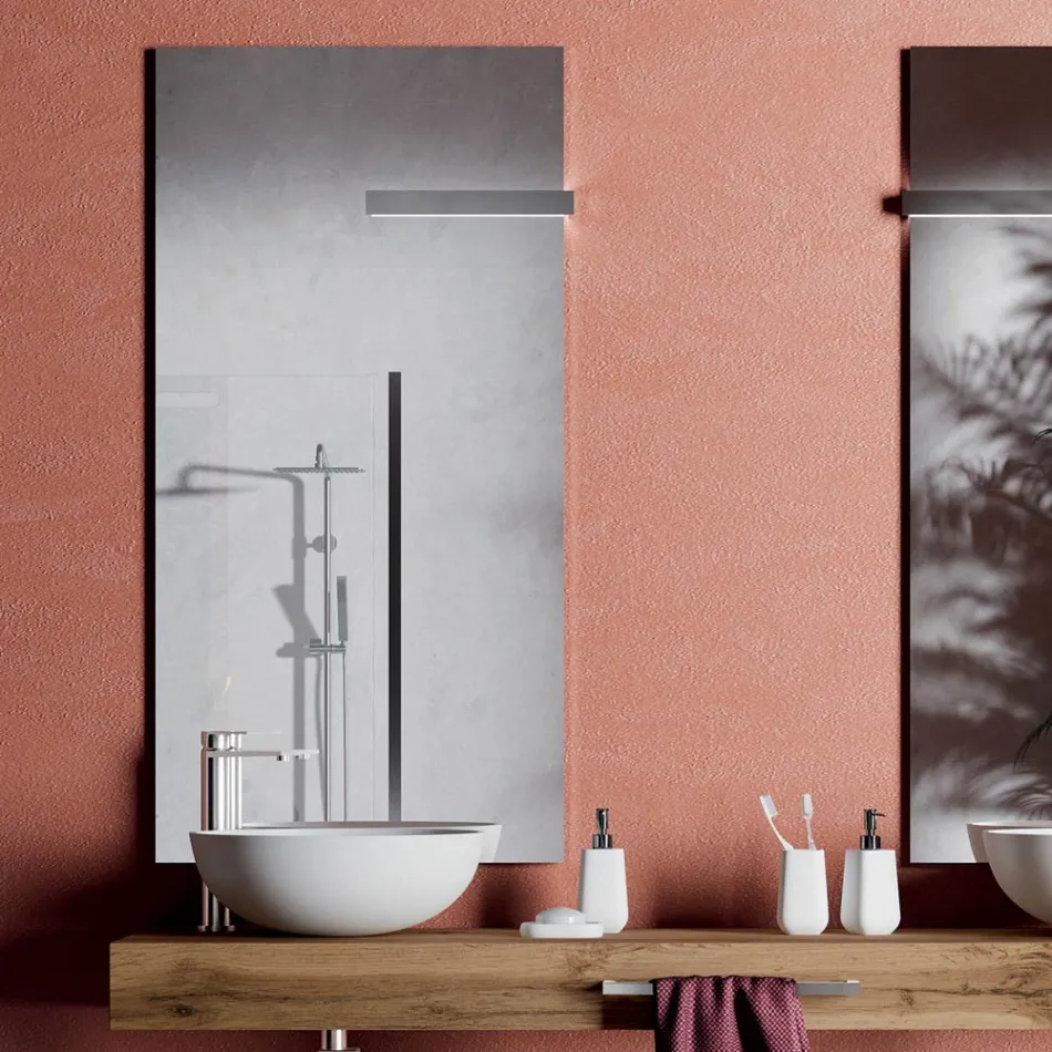 Composizione Bagno con Basi Antigraffio e Lavabi in Resina Made in italy - Palom Viadurini