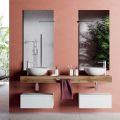 Composizione Bagno con Basi Antigraffio e Lavabi in Resina Made in italy - Palom