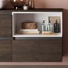 Composizione Bagno con Lavabo in Ceramica e Specchio Made in Italy - Dream Viadurini