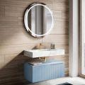 Composizione Bagno con Piano in HPL Calacatta Made in Italy - Talassa