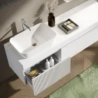 Composizione Bagno con Specchio e Mensola Made in Italy - Erebo Viadurini