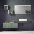 Composizione Bagno con Specchio e Pensili in Metallo Made in Italy - Efesto