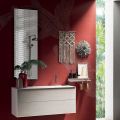 Composizione Bagno con Specchio Girevole 180°, Base e Lavabo Made in Italy - Kilos