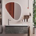 Composizione Bagno con Specchio Moderno, Base e Lavabo Made in Italy - Dream
