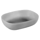 Composizione Bagno Design Grigio Completo di Accessori Smaltati - Georges Viadurini