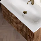Composizione Bagno in Rovere Rio Cannettato Realizzato in Italia - Afrodite Viadurini