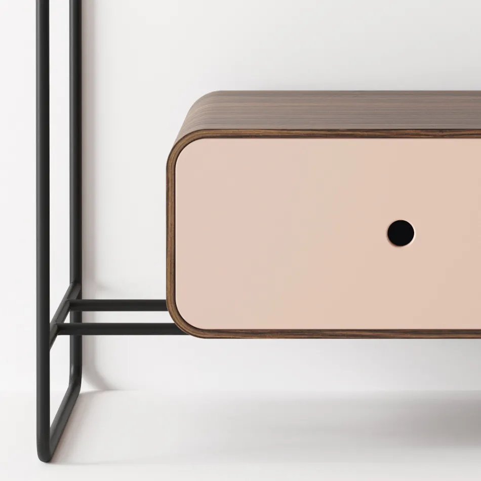 Composizione Bagno Lavabo in Ceramica e Specchio Made in Italy - Chantal Viadurini
