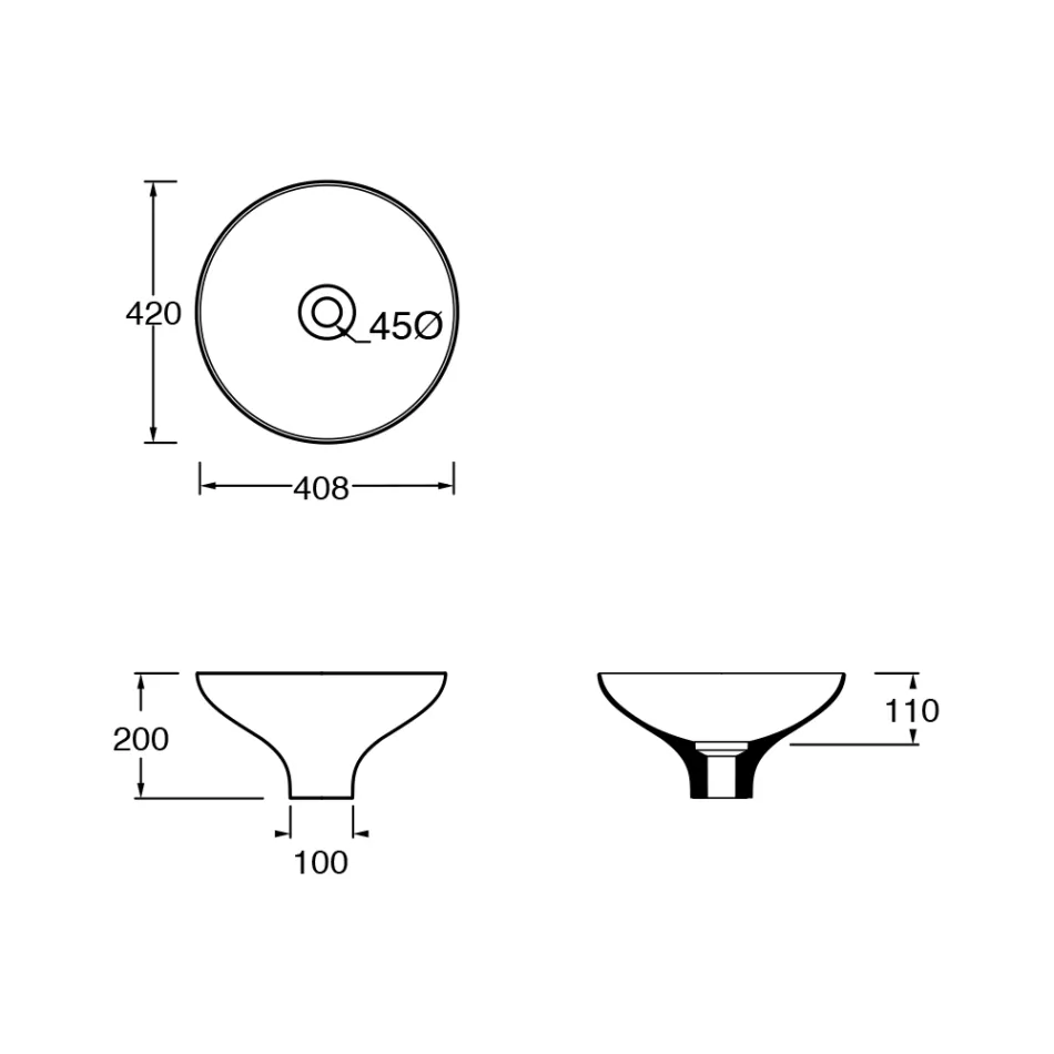 Composizione Bagno Lavabo in Ceramica e Specchio Made in Italy - Hoscar Viadurini