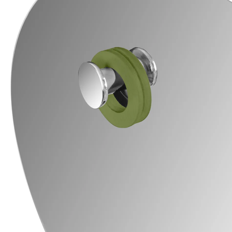 Composizione Bagno Verde Incluso di Accessori e Mobile a Terra - Georges Viadurini
