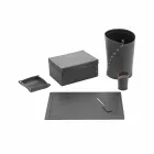 Composizione da Ufficio di Moderno Design in Cuoio Made in Italy – Andrea Viadurini