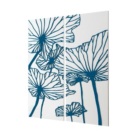 Composizione di 2 Pannelli che Raffigurano dei Fiori Made in Italy - Sheryl Viadurini